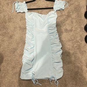 Lucy in the sky ruched blue dress